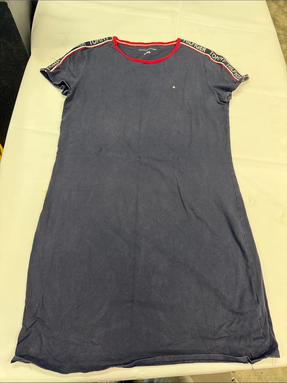 Tommy Hilfiger Navy Dress with Red Trim and Logo Tape
